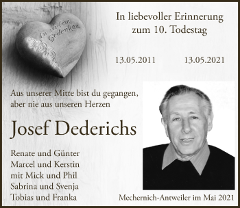 Anzeige von Josef Dederichs von  Blickpunkt Euskirchen 