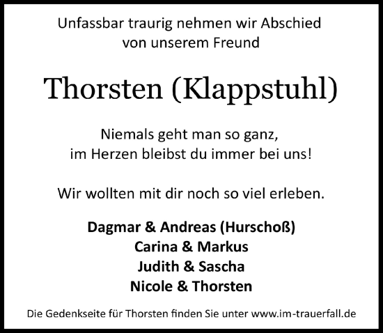 Anzeige von Thorsten  von  Lokalanzeiger 