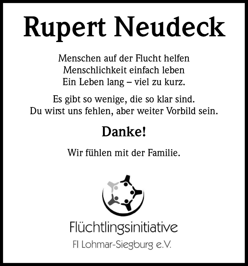  Traueranzeige für Rupert Neudeck vom 11.06.2016 aus Kölner Stadt-Anzeiger / Kölnische Rundschau / Express