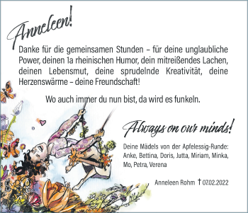 Anzeige von Anneleen  von Kölner Stadt-Anzeiger / Kölnische Rundschau / Express