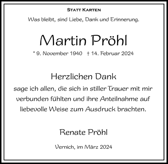 Anzeige von Martin Pröhl von  Blickpunkt Euskirchen 