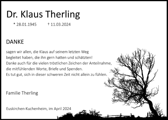 Anzeige von Klaus Therling von  Blickpunkt Euskirchen 