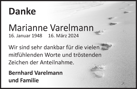 Anzeige von Marianne Varelmann von  Blickpunkt Euskirchen 
