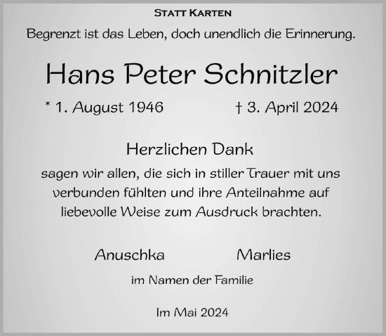 Anzeige von Hans Peter Schnitzler von  Blickpunkt Euskirchen 