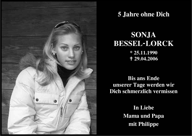 Traueranzeige für Sonja Bessel-Lorck vom 29.04.2011 aus Kölner Stadt-Anzeiger / Kölnische Rundschau / Express