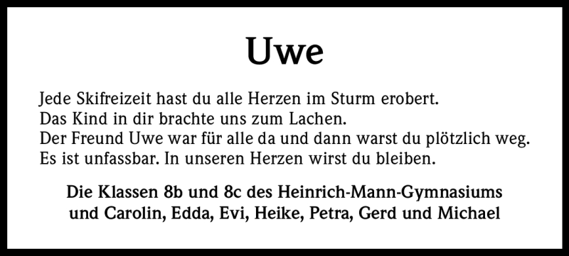  Traueranzeige für Uwe Kreuzburg vom 21.01.2012 aus Kölner Stadt-Anzeiger / Kölnische Rundschau / Express