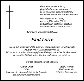 Anzeige von Paul Lorre von Kölner Stadt-Anzeiger / Kölnische Rundschau / Express
