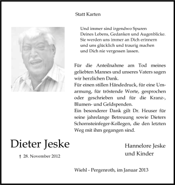 Anzeige von Dieter Jeske von Kölner Stadt-Anzeiger / Kölnische Rundschau / Express