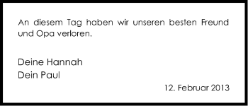 Anzeige von Günter Barner von Kölner Stadt-Anzeiger / Kölnische Rundschau / Express