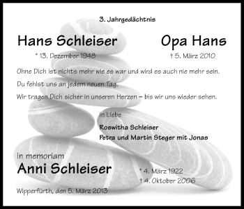 Anzeige von Schleiser Schleiser von Kölner Stadt-Anzeiger / Kölnische Rundschau / Express