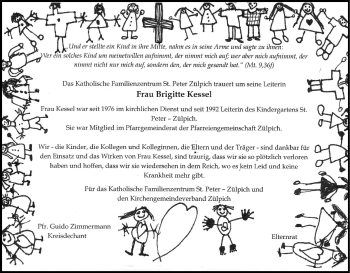 Anzeige von Brigitte Kessel von Kölner Stadt-Anzeiger / Kölnische Rundschau / Express