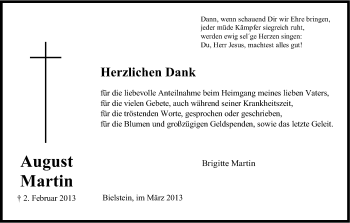 Anzeige von August Martin von Kölner Stadt-Anzeiger / Kölnische Rundschau / Express