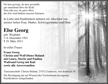 Anzeige von Else Georg von Kölner Stadt-Anzeiger / Kölnische Rundschau / Express