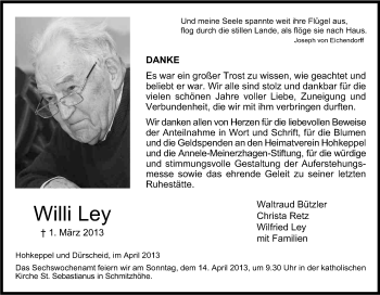 Anzeige von Willi Ley von Kölner Stadt-Anzeiger / Kölnische Rundschau / Express
