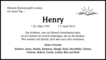 Anzeige von Johannes Krings von Kölner Stadt-Anzeiger / Kölnische Rundschau / Express