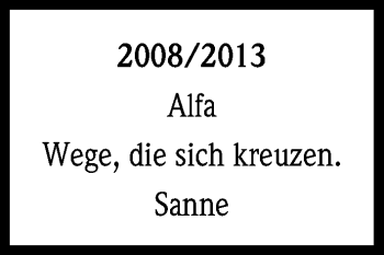 Anzeige von Alfa  von Kölner Stadt-Anzeiger / Kölnische Rundschau / Express