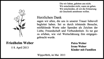 Anzeige von Friedhelm Weber von Kölner Stadt-Anzeiger / Kölnische Rundschau / Express