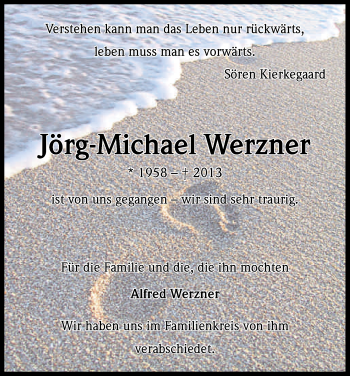 Anzeige von Jörg-Michael Werzner von Kölner Stadt-Anzeiger / Kölnische Rundschau / Express