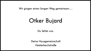 Anzeige von Otker Bujard von Kölner Stadt-Anzeiger / Kölnische Rundschau / Express