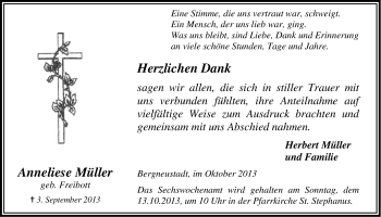 Anzeige von Anneliese Müller von Kölner Stadt-Anzeiger / Kölnische Rundschau / Express
