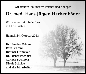 Anzeige von Hans-Jürgen Herkenhöner von Kölner Stadt-Anzeiger / Kölnische Rundschau / Express