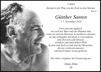 Anzeige von Günther Santen von Kölner Stadt-Anzeiger / Kölnische Rundschau / Express
