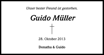 Anzeige von Guido Müller von Kölner Stadt-Anzeiger / Kölnische Rundschau / Express