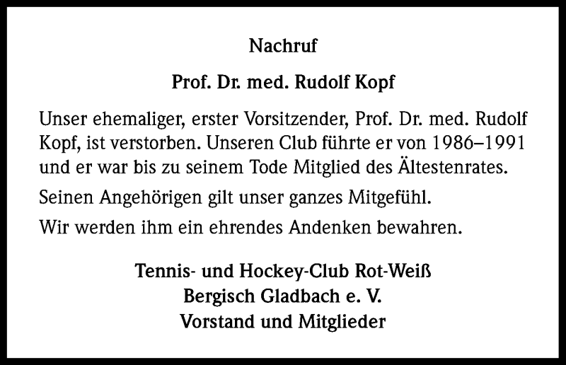  Traueranzeige für Rudolf Kopf vom 07.12.2013 aus Kölner Stadt-Anzeiger / Kölnische Rundschau / Express