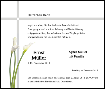Anzeige von Ernst Müller von Kölner Stadt-Anzeiger / Kölnische Rundschau / Express