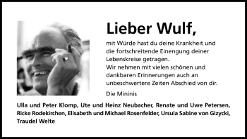 Anzeige von Wulf  von Kölner Stadt-Anzeiger / Kölnische Rundschau / Express