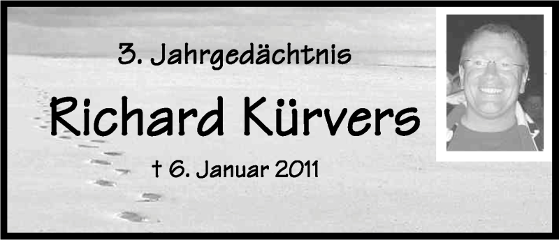  Traueranzeige für Richard Kürvers vom 06.01.2014 aus Kölner Stadt-Anzeiger / Kölnische Rundschau / Express