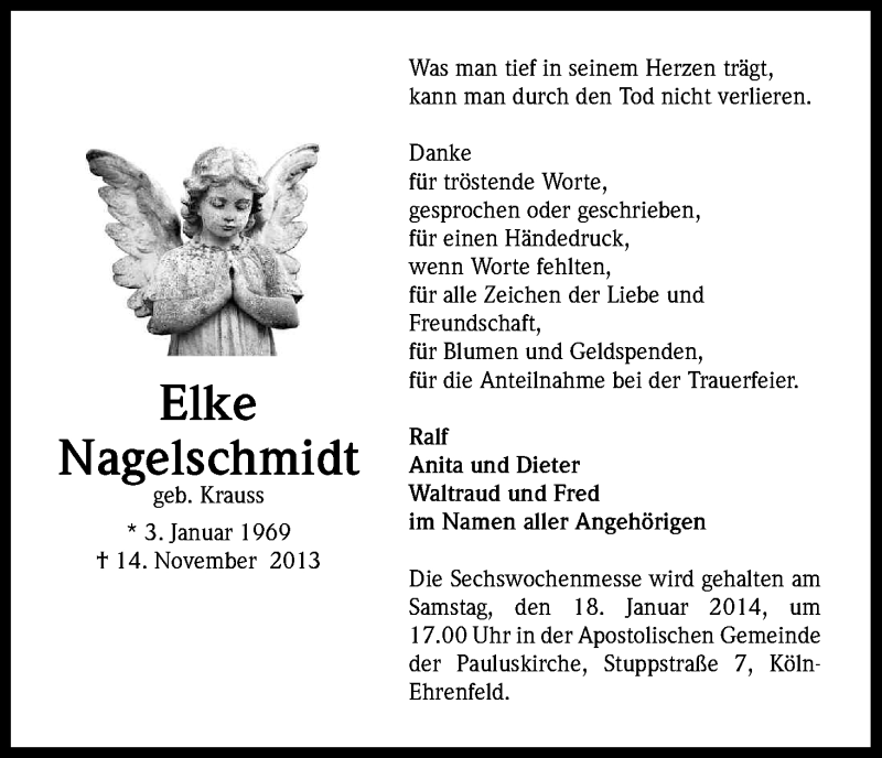  Traueranzeige für Elke Nagelschmidt vom 18.07.2023 aus Kölner Stadt-Anzeiger / Kölnische Rundschau / Express