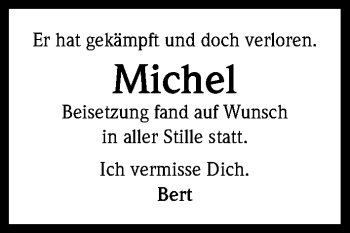 Anzeige von Michael Pohl von Kölner Stadt-Anzeiger / Kölnische Rundschau / Express