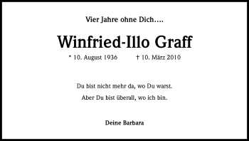 Anzeige von Winfried-Illo Graff von Kölner Stadt-Anzeiger / Kölnische Rundschau / Express