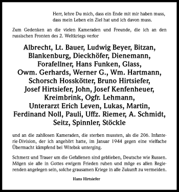 Anzeige von Zum Gedenken  von Kölner Stadt-Anzeiger / Kölnische Rundschau / Express