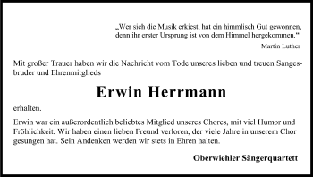 Anzeige von Erwin Herrmann von Kölner Stadt-Anzeiger / Kölnische Rundschau / Express