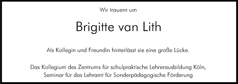  Traueranzeige für Brigitte Dick vom 22.03.2014 aus Kölner Stadt-Anzeiger / Kölnische Rundschau / Express