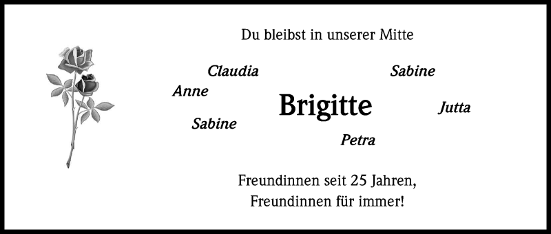  Traueranzeige für Brigitte Dick vom 22.03.2014 aus Kölner Stadt-Anzeiger / Kölnische Rundschau / Express