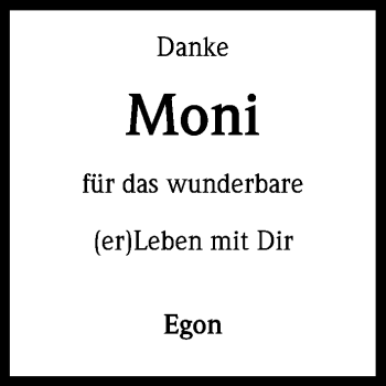 Anzeige von Monika Frackenpohl von Kölner Stadt-Anzeiger / Kölnische Rundschau / Express