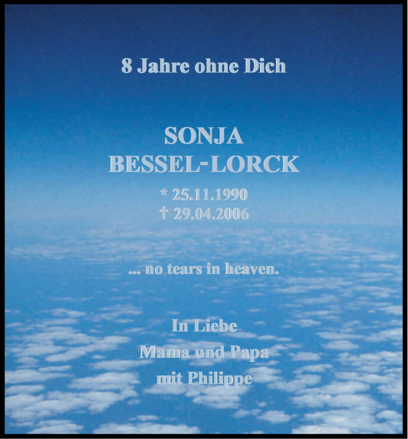  Traueranzeige für Sonja Bessel-Lorck vom 29.04.2014 aus Kölner Stadt-Anzeiger / Kölnische Rundschau / Express