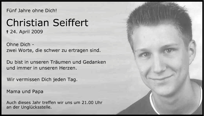  Traueranzeige für Christian Seiffert vom 24.04.2014 aus Kölner Stadt-Anzeiger / Kölnische Rundschau / Express