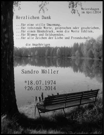 Anzeige von Sandro Möller von Kölner Stadt-Anzeiger / Kölnische Rundschau / Express