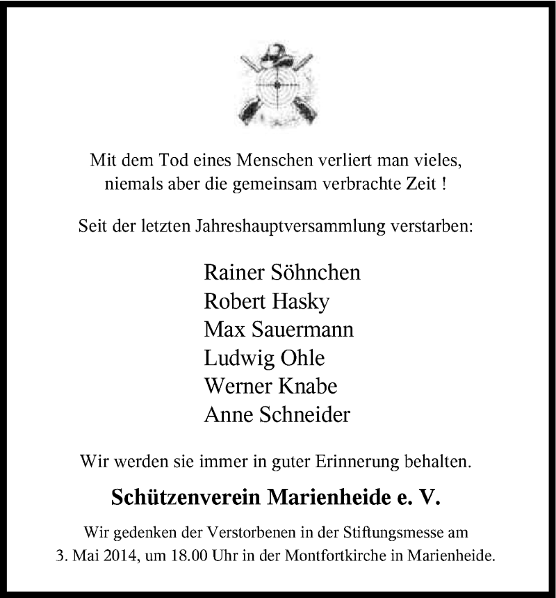  Traueranzeige für Mit dem Tod meines Menschen  vom 30.04.2014 aus Kölner Stadt-Anzeiger / Kölnische Rundschau / Express