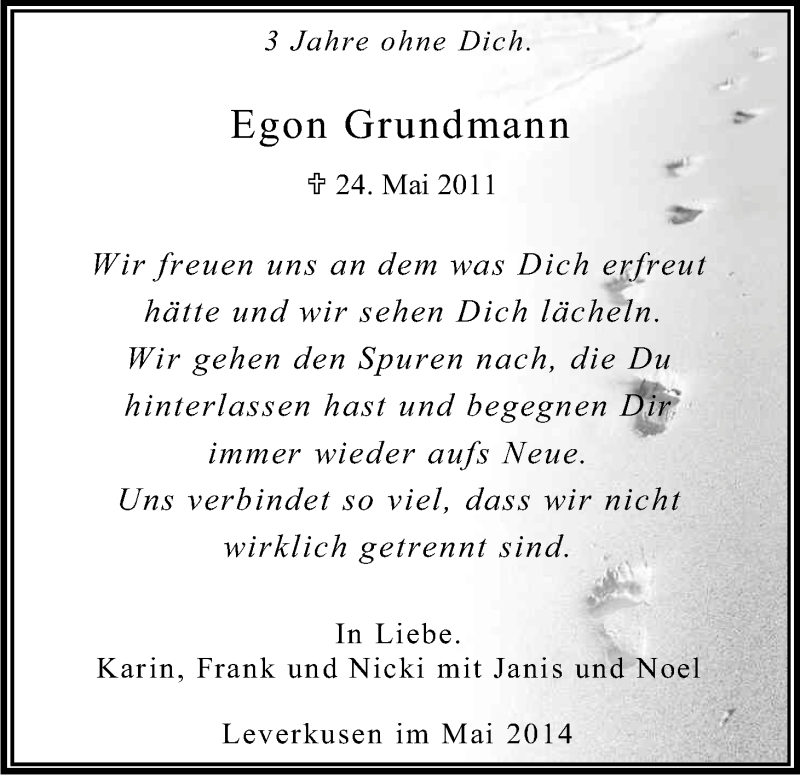  Traueranzeige für Egon Grundmann vom 18.07.2023 aus Kölner Stadt-Anzeiger / Kölnische Rundschau / Express