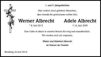 Anzeige von Werner und Adele Albrecht von Kölner Stadt-Anzeiger / Kölnische Rundschau / Express