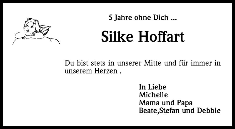  Traueranzeige für Silke Hoffart vom 19.09.2014 aus Kölner Stadt-Anzeiger / Kölnische Rundschau / Express