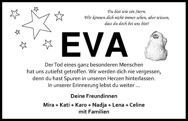 Traueranzeige für Eva  vom 11.10.2014 aus Kölner Stadt-Anzeiger / Kölnische Rundschau / Express