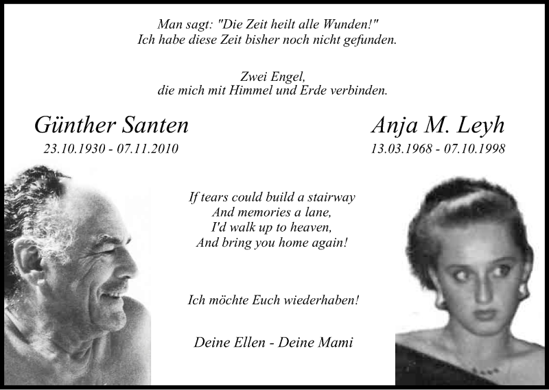  Traueranzeige für Günther Santen vom 08.11.2014 aus Kölner Stadt-Anzeiger / Kölnische Rundschau / Express