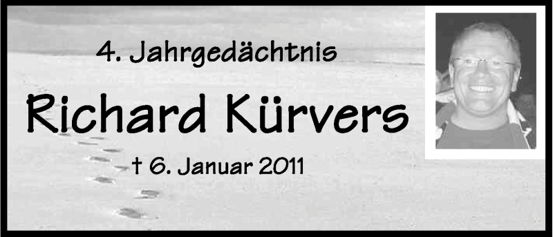  Traueranzeige für Richard Kürvers vom 06.01.2015 aus Kölner Stadt-Anzeiger / Kölnische Rundschau / Express