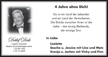Anzeige von Detlef Dick von Werbepost 